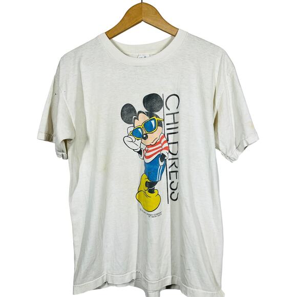 Vintage Disney Mickey Mouse Velva Sheen T Shirt Short Sleeve Childress - L - Picture 1 of 5